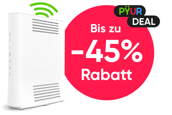 PŸUR Angebot: bis zu 45% Rabatt, WLAN-Router